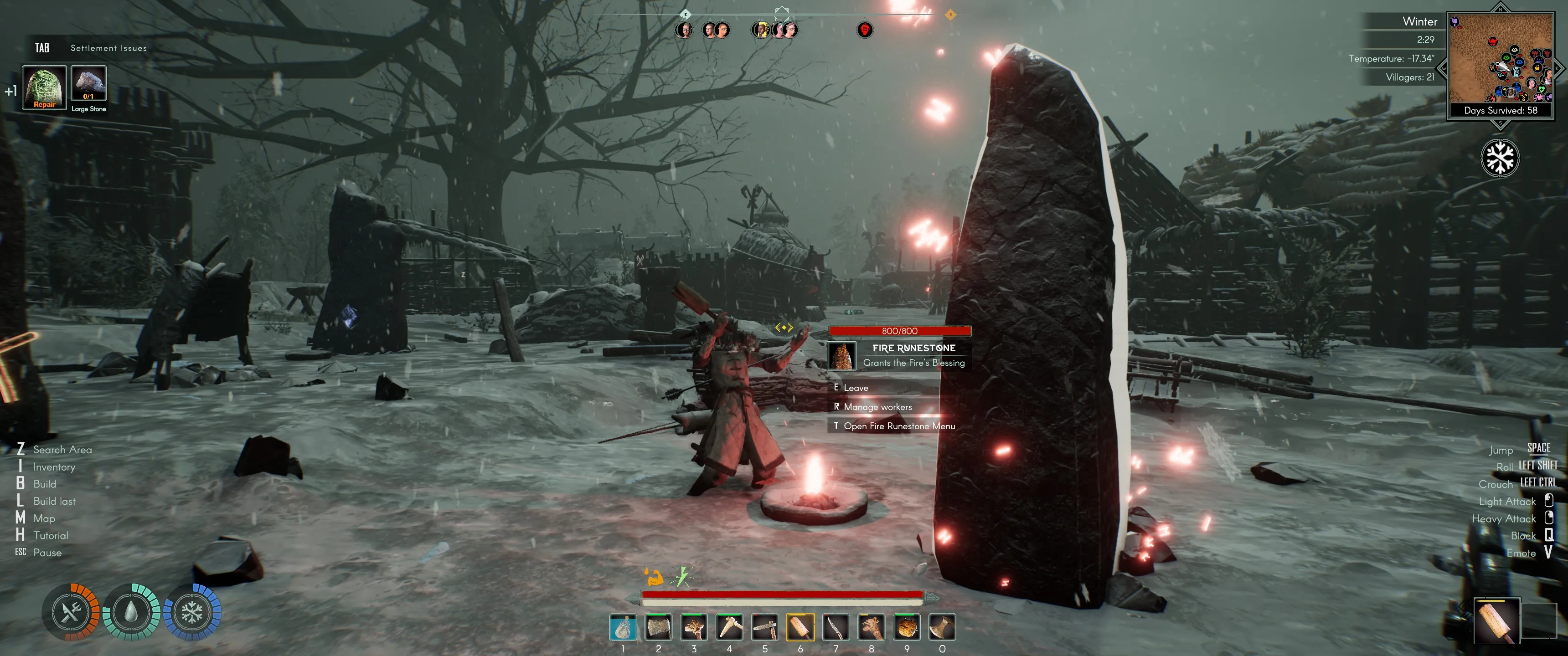 Buffs provided by these Obelisks help you survive the harsh winters.