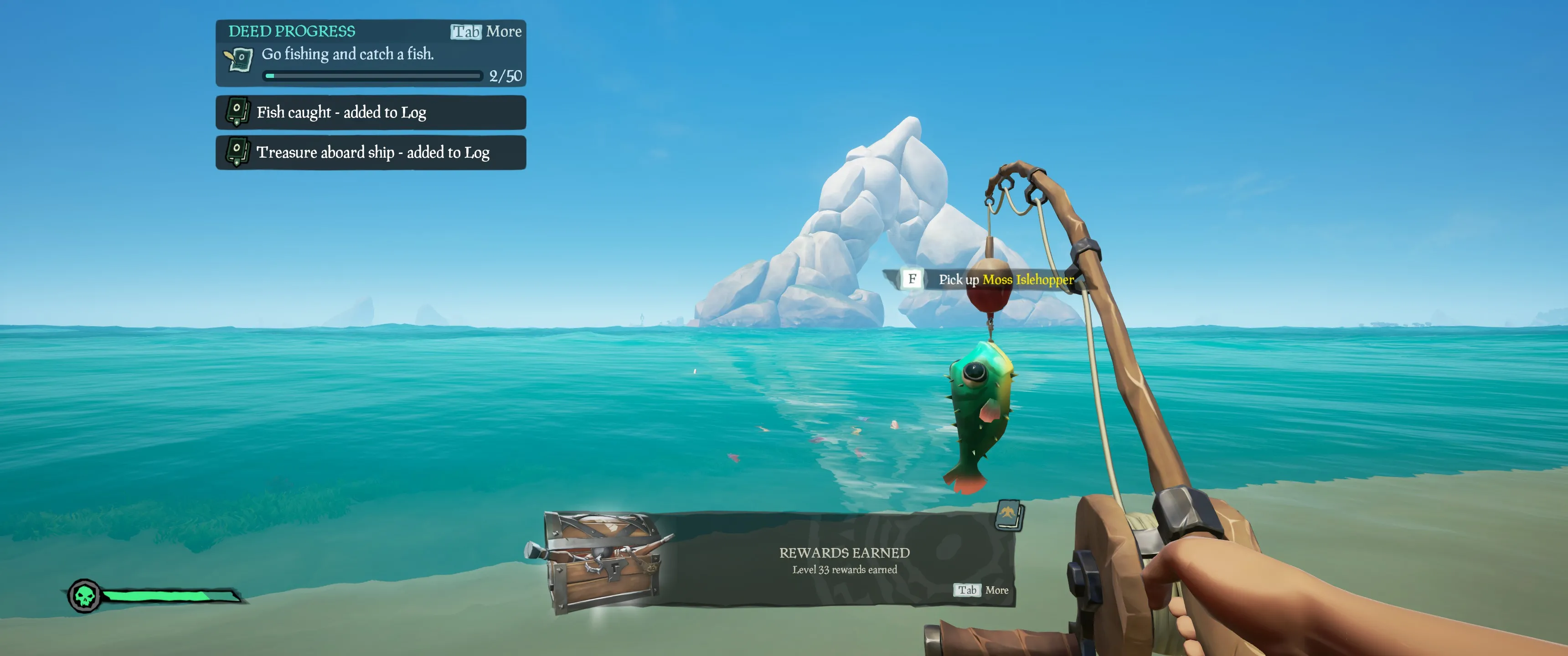 Nothing to do while your captain cruises the sea? How about some fishing!